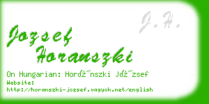 jozsef horanszki business card